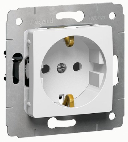 Розетка с заземлением без рамки Legrand Cariva 1-м. белый фото Розетка с заземлением без рамки Legrand Cariva 1-м. белый картинка